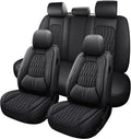 WELLDO Car Seat Covers Full Set, Premium Nappa Leather Seat Covers